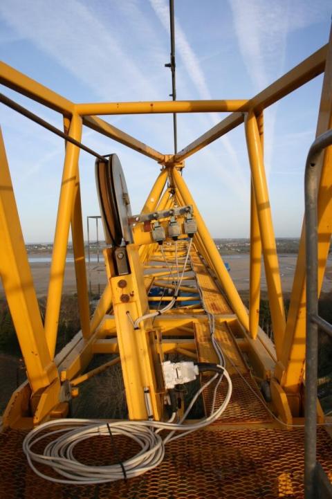 Inside a crane Saint-Ilan